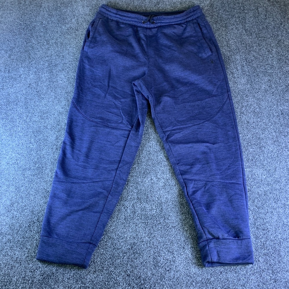 Spyder Active Joggers Sweatpants Mens 32x24.5 Blue Logo Fleece Lined Performance